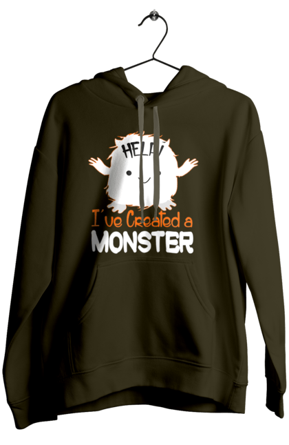 Women`s hoodie with prints Help! I've created a monster. Creation, halloween, help, holiday, monster. 2070702