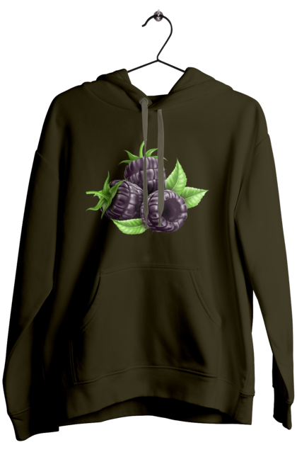 Women`s hoodie with prints Blackberry. Berry, blackberry. 2070702