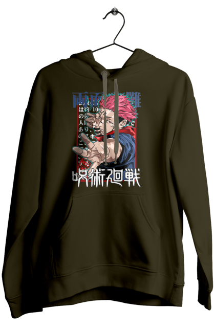 Women`s hoodie with prints Jujutsu Kaisen Sukuna. Anime, dark fantasy, jujutsu kaisen, magic battle, manga, mystic, sukuna. 2070702