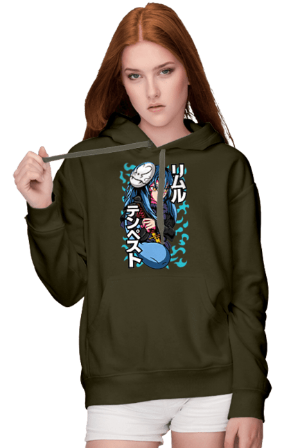 Women's hoodie with prints Regarding Reincarnated to Slime Rimuru Tempest. Anime, manga, reincarnated to slim, reincarnated to slime, rimuru, rimuru tempest, short story, slime. 2070702