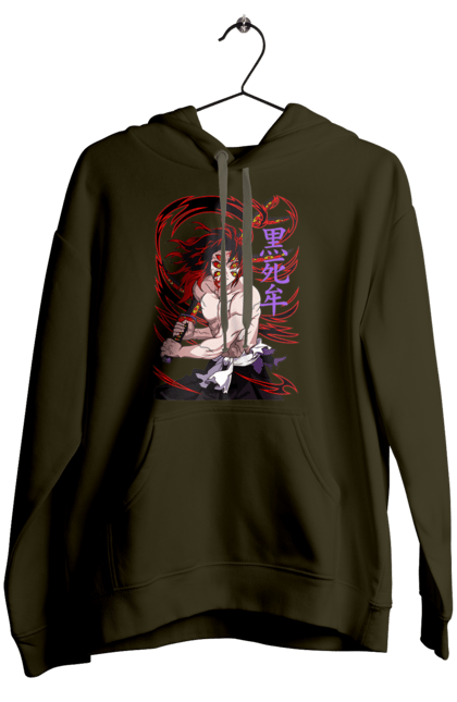 Women's hoodie with prints Demon Slayer Kokushibo. Anime, demon slayer, eternal paradise faith, kimetsu no yaiba, kokushibo, manga, nezuko, twelve kizuki, upper rank six. 2070702