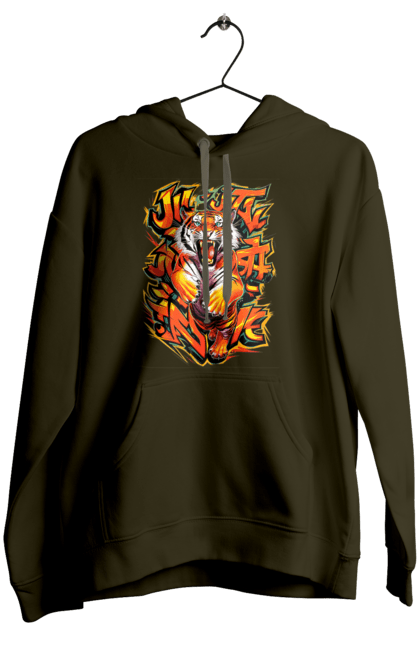 Women's hoodie with prints Jujutsu. Animal, japan, jiu jitsu, jujutsu, martial arts, ninja, samurai, sport, tiger. 2070702