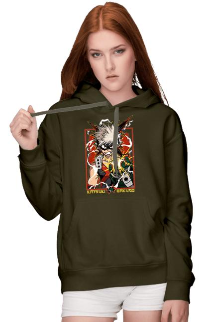 Women's hoodie with prints My hero academy Bakugo. Anime, bakugo, katsuki, katsuki bakugo, manga, mga, my hero academy, yue academy. 2070702