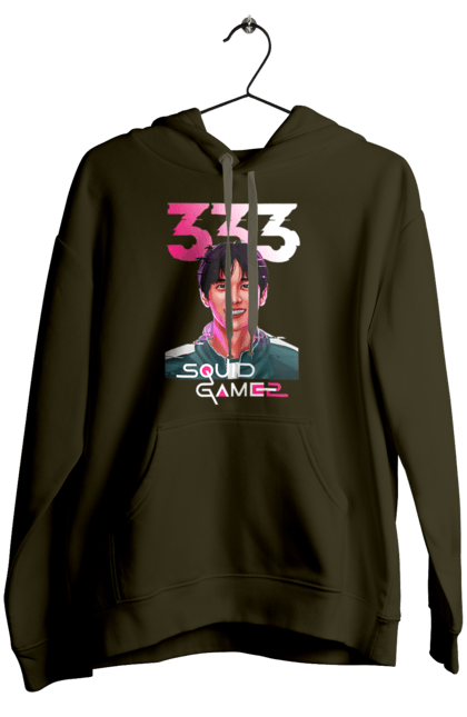 Жіноче худі з принтом "Гра в кальмара Лі Маянґ гі". 333, lee myung gi, lee myung-gi, netflix, squid game, гра в кальмара, гравець 333, лі маянґ-гі, нетфлікс, серіал. 2070702