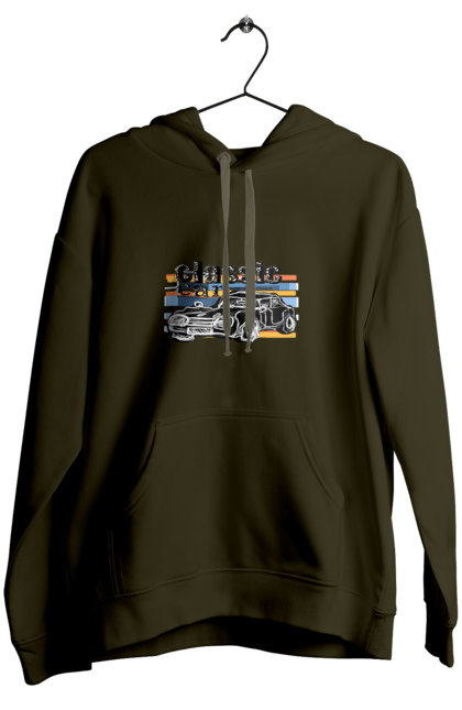 Women`s hoodie with prints Print Classic Car. Car, classic, retro car, vintage car. 2070702