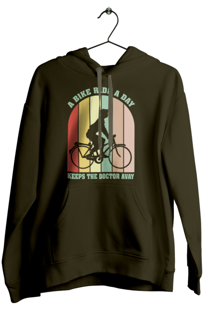 Women`s hoodie with prints Bike ride. Bike, bike ride, bike ride, burn, healthy lifestyle. 2070702