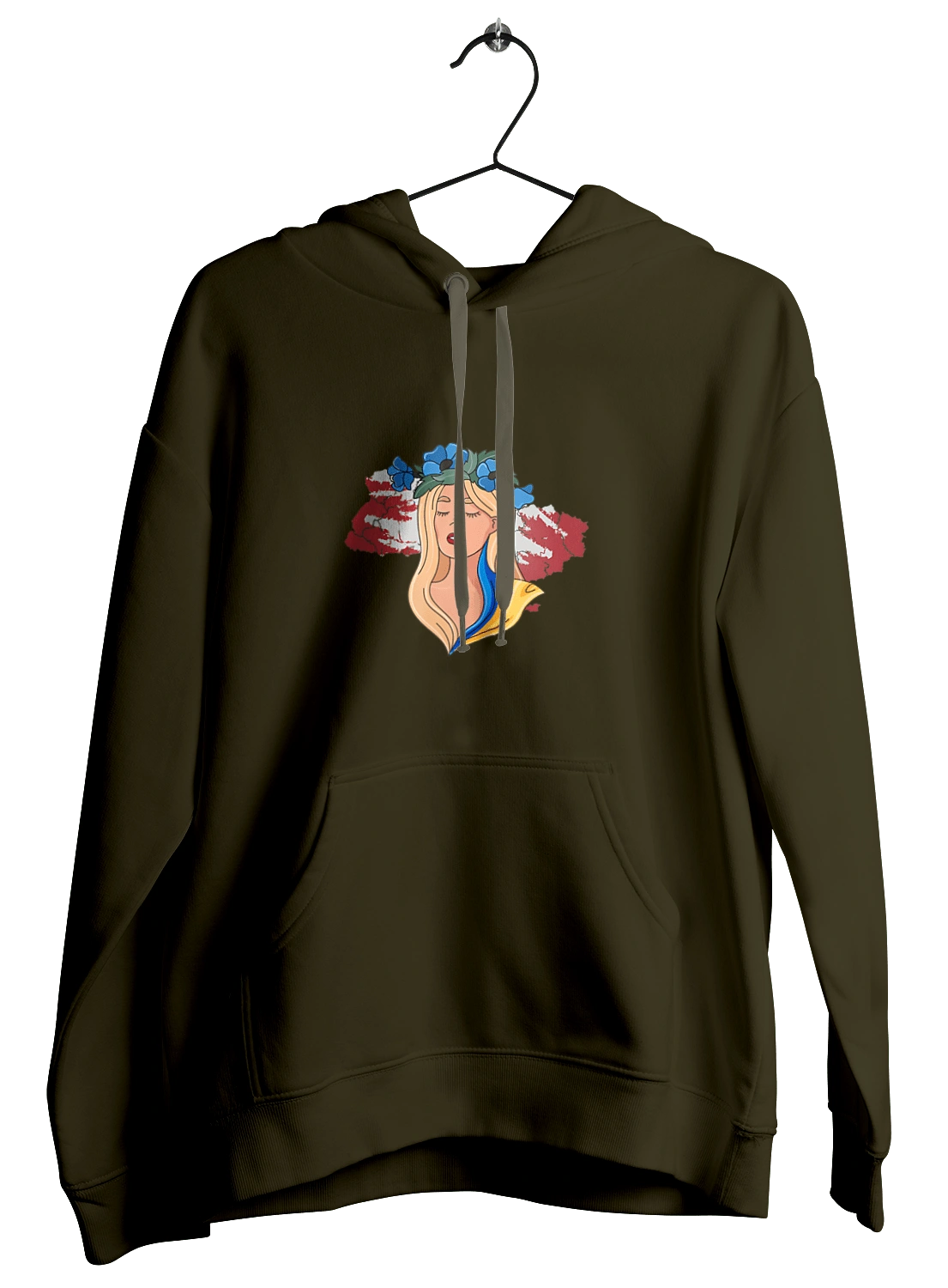 Девушка на карте Украины