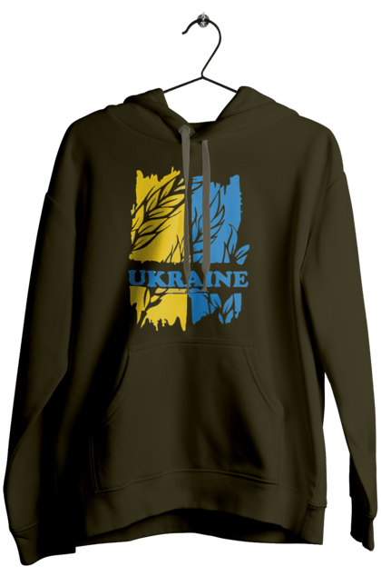 Жіноче худі з принтом "Україна колоски пшениці". Колоски пшениці, символ україни, україна, україна колоски пшениці, українська символіка. 2070702