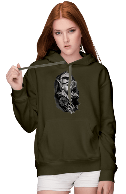 Women`s hoodie with prints Cossack. Cossack, forelock, good ukrainian, pistol, tickets, vusa. 2070702
