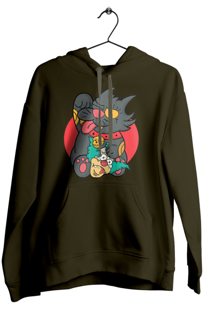 Women`s hoodie with prints The Simpsons Krusty the Clown. Clown, krusty, krusty the clown, simpsons. 2070702