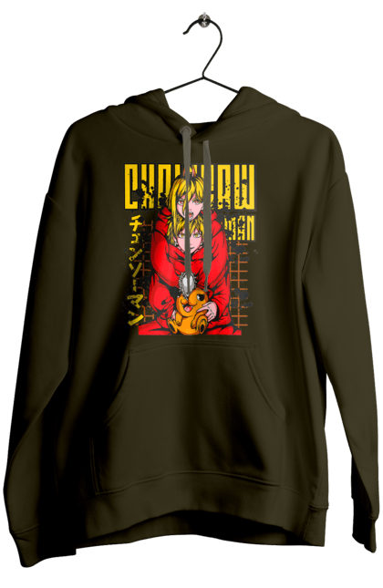 Women's hoodie with prints Chainsaw Man Power and Denji. Anime, chainsaw man, demon, denji, manga, power, shonen. 2070702