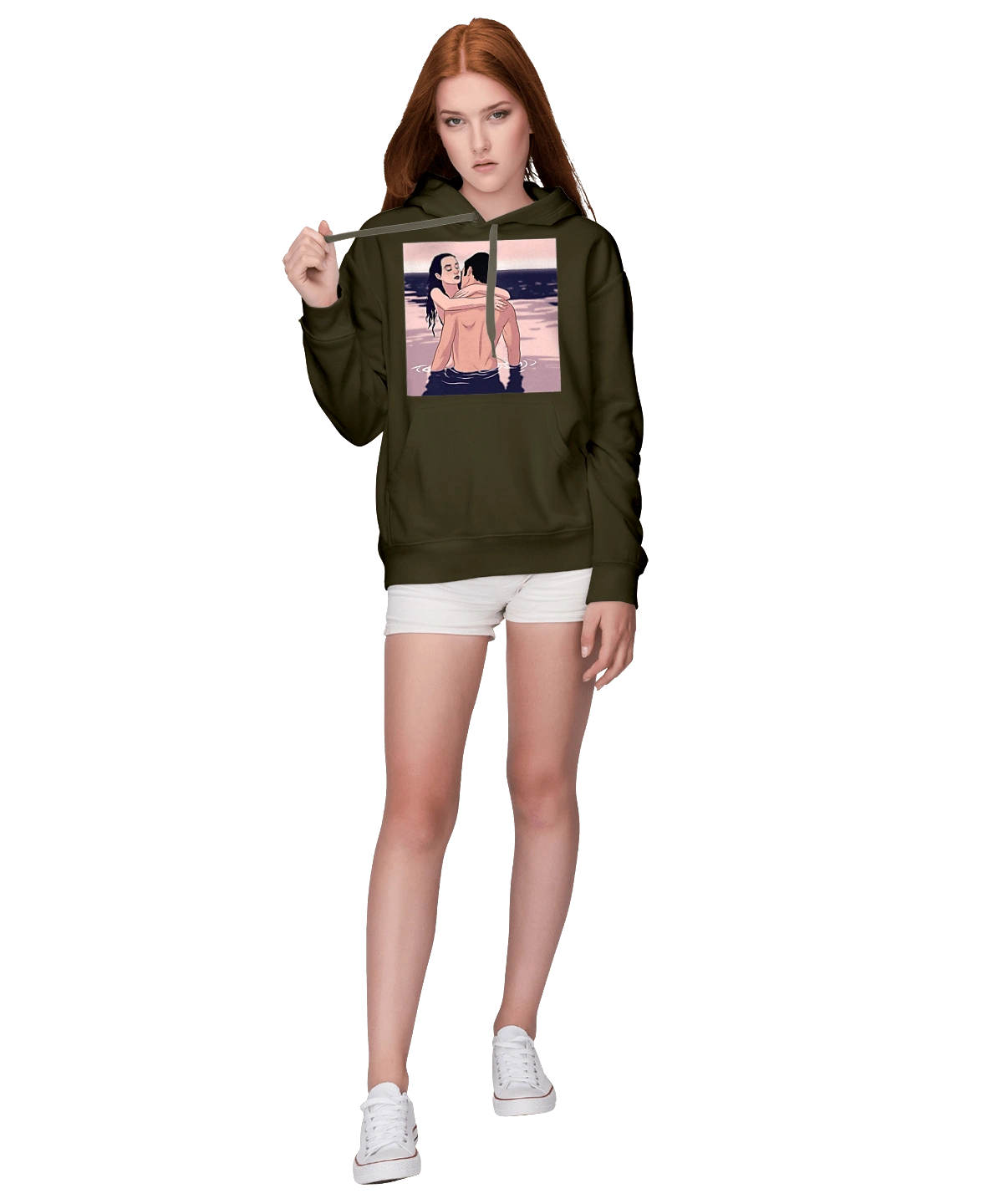 Couple Hugging In The River