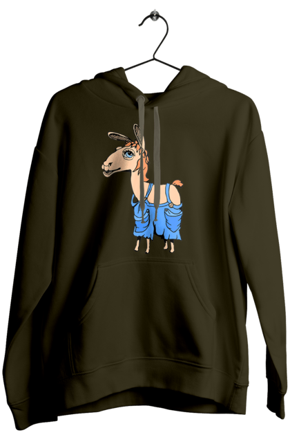Women`s hoodie with prints Llama Jumpsuit. Lama, overalls. 2070702