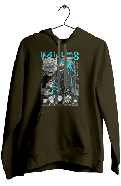 Women's hoodie with prints Kaiju № 8 Kafka Hibino. Anime, hibino kafka, kafka hibino, kaiju, kaiju 8, kaiju 8, kaiju № 8, manga. 2070702