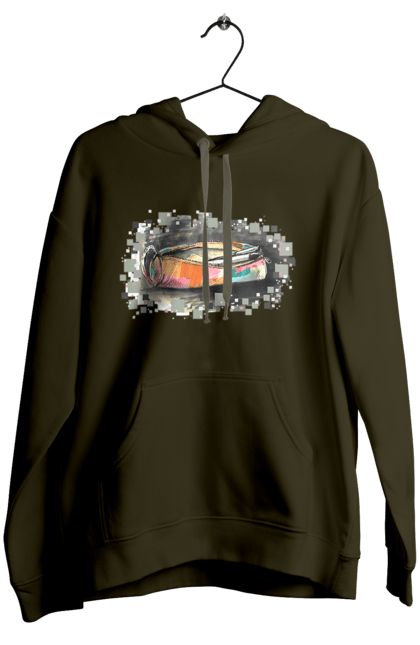 Women`s hoodie with prints Pencil case Author's drawing. Exclusive, free hand, pen, pencil, pencil case, picture, school, stationery. 2070702
