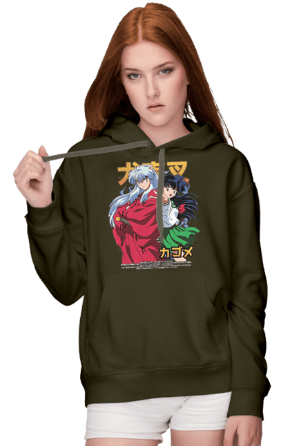 Жіноче худі з принтом "Inuyasha". Anime, inuyasha, manga, rumiko takahashi, аніме, демон охоронець, манга, руміко такахасі. 2070702