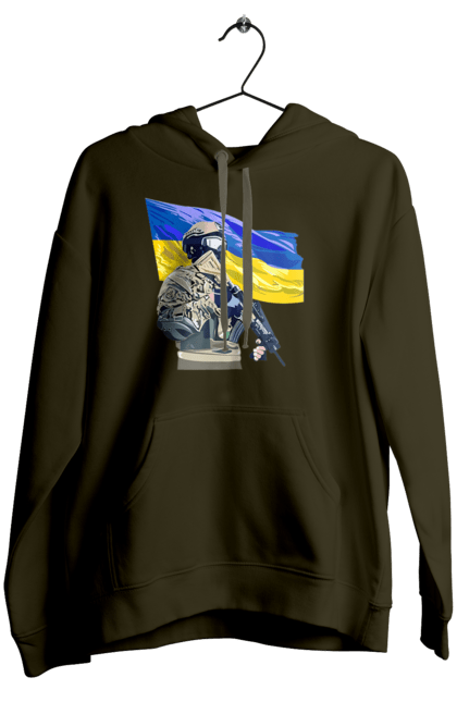 Женское худи с принтом ВСУ | Флаг. Війна, всу, герб, збройні сили україни, зсу, прапор україни, русский военный корабль, україна, українська символіка, флаг. 2070702