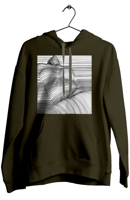 Жіноче худі з принтом "Дівчина В Смужку". Гола, сиськи. 2070702