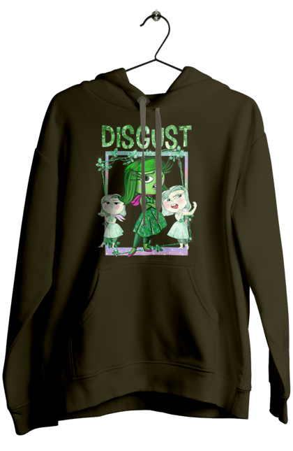 Women's hoodie with prints Inside Out Disgust. Cartoon, disgust, emotions, inside out, pixar. 2070702