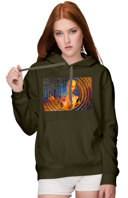 Жіноче худі з принтом "Штучний інтелект". Айті, айтішник, гик, жінка, знання, інженер, інтелект, кібер, кібернетика, кіборг, код, комп, комп`ютерник, кристал, машинне навчання, мікросхема, мозок, портрет, програміст, професіонал, професія, розробник, розум, хакер, чіп, штучний інтелект, штучний розум. 2070702