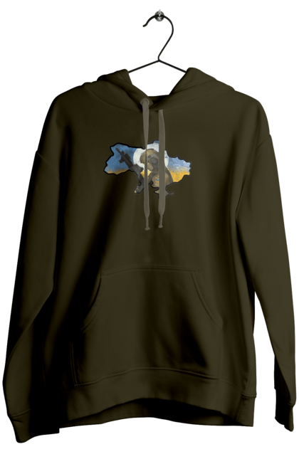 Women`s hoodie with prints Glory to the ZSU. Clear sky, free nation, freedom, glory to heroes, glory to ukraine, happy people, peace, ukraine, will. 2070702