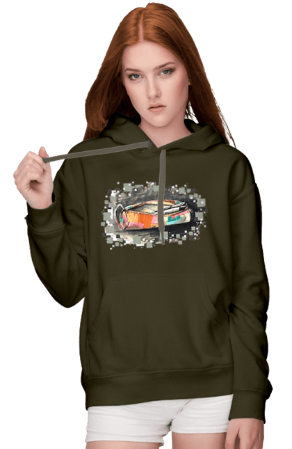 Women`s hoodie with prints Pencil case Author's drawing. Exclusive, free hand, pen, pencil, pencil case, picture, school, stationery. 2070702