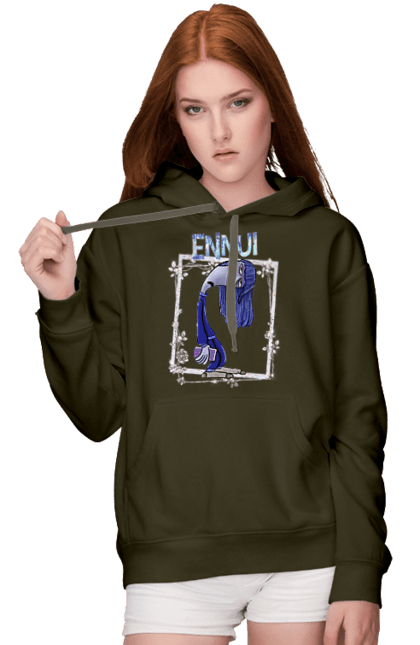 Women's hoodie with prints Inside Out Ennui. Cartoon, emotions, ennui, inside out, pixar. 2070702