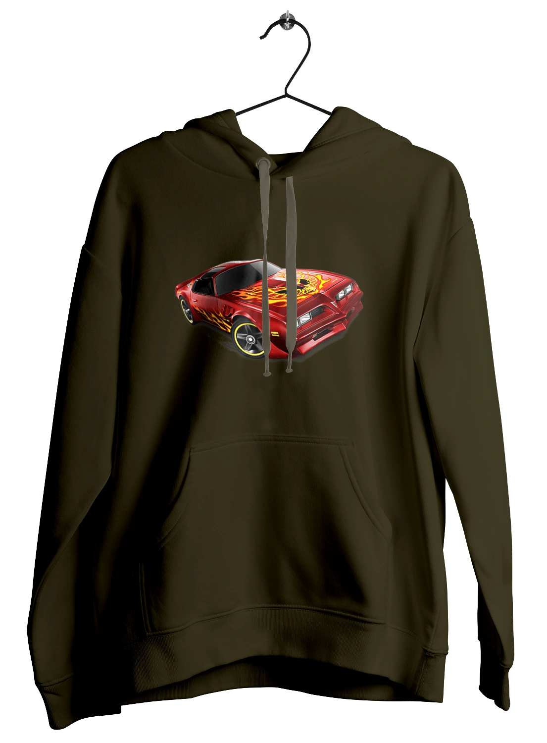 The car is red, high speed