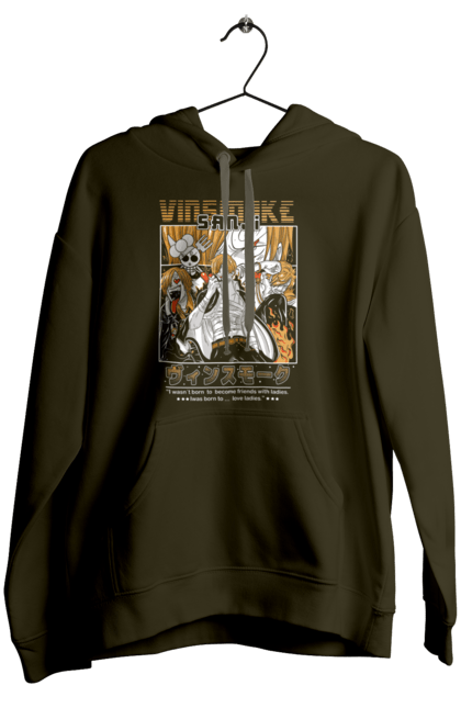 Women`s hoodie with prints One Piece Vinsmoke Sanji. Anime, black leg, manga, one piece, sanji, straw hat pirates, vinsmoke sanji. 2070702