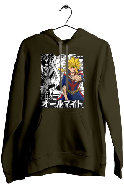 Женское худи с принтом Моя геройская академия Всемогущий. All might, my hero academia, yagi toshinori, академия юэй, аниме, всемогущий, манга, моя геройская академия, один за всех, тошинори яги. 2070702