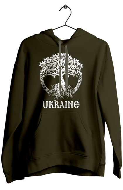Women`s hoodie with prints Tree Ukraine. Patriotic, ssu, tree ukraine, ukraine, ukrainian, wood. 2070702