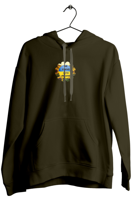 Жіноче худі з принтом "Ми з україною". Вільна країна, ми з україною, патріотизм, прапор, соняхи, україна. 2070702