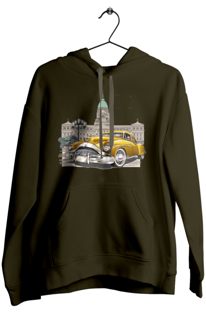 Жіноче худі з принтом "Автомобіль та архітектура модерн". Автомобіль, архітектура, модерн. 2070702