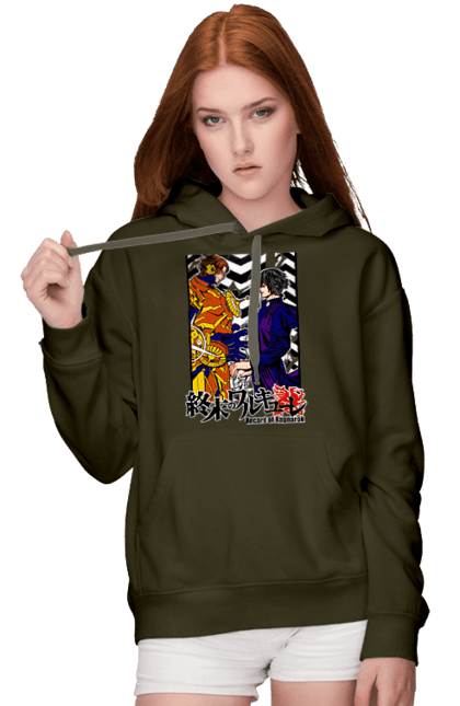 Women's hoodie with prints Record of Ragnarok Nikola Tesla VS Beelzebub. Anime, beelzebub, comics, manga, netflix, nikola tesla, record of ragnarok. 2070702