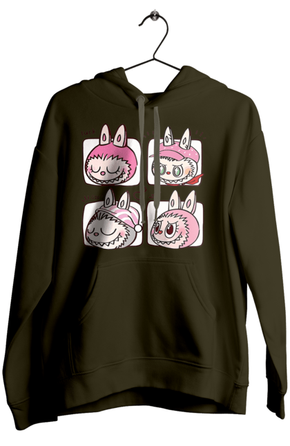 Women`s hoodie with prints Labubu. Labubu, toys, weird cute. 2070702