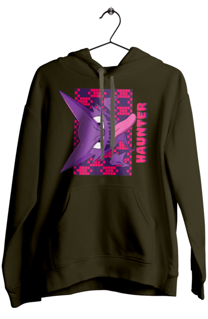 Women's hoodie with prints Haunter. Anime, games, haunter, nintendo, pokemon, pokemon go. 2070702