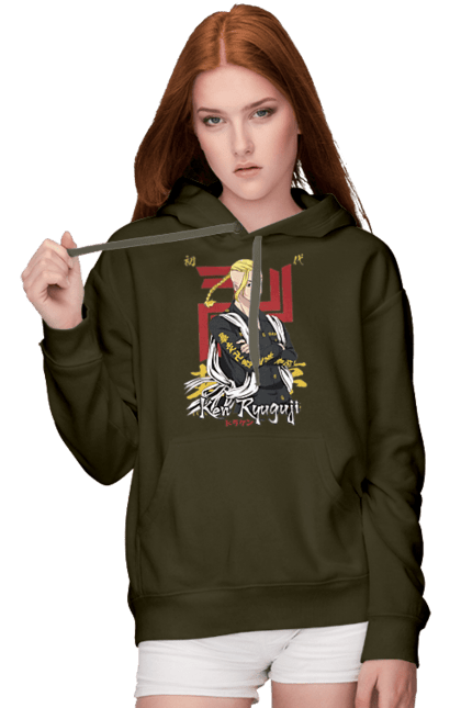 Women's hoodie with prints Tokyo Revengers Draken. Anime, draken, ken ryuguji, ken-chin, manga, serial, tokyo manji gang, tokyo revengers. 2070702