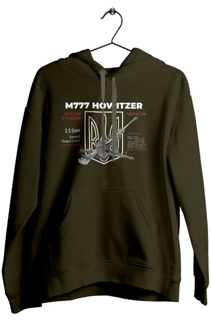 Women`s hoodie with prints 155 мм M777. Archer, bayraktar, himars, howitzer, javelin, m777, patriot, weapons, zaluzhny. 2070702