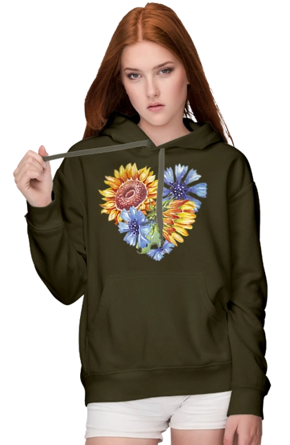 Сердце подсолнухов и фиалок