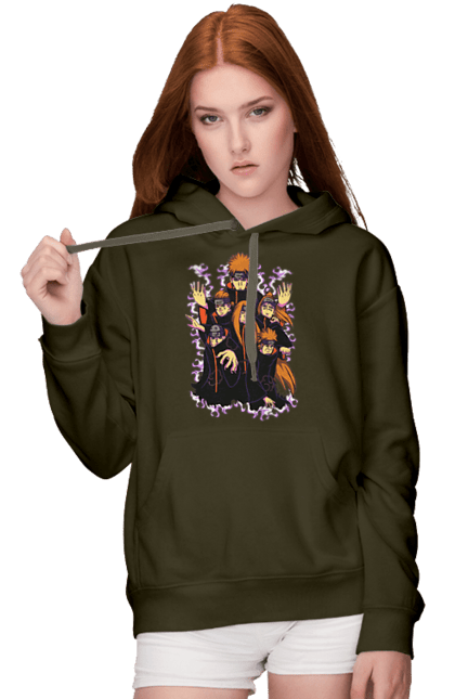 Women's hoodie with prints Naruto Akatsuki. Akatsuki, anime, character, manga, naruto, ninja, pain, tv series, yahiko. 2070702