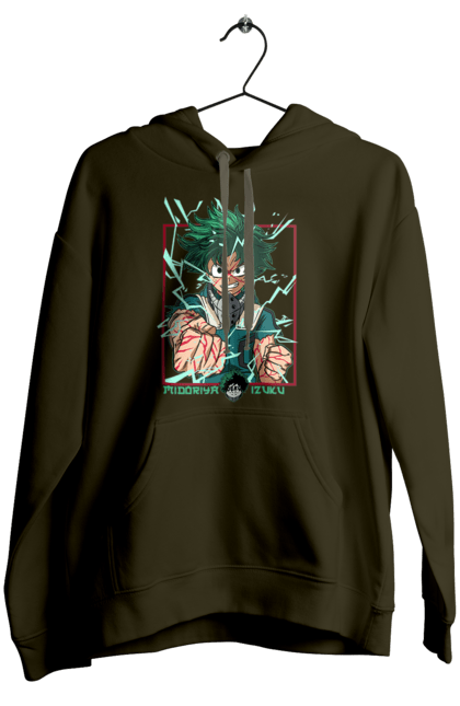 Жіноче худі з принтом "Моя академія героїв Мідорія". Izuku, midoriya, my hero academia, аніме, ізуку мідорія, манга, мідорія, моя геройська академія. 2070702