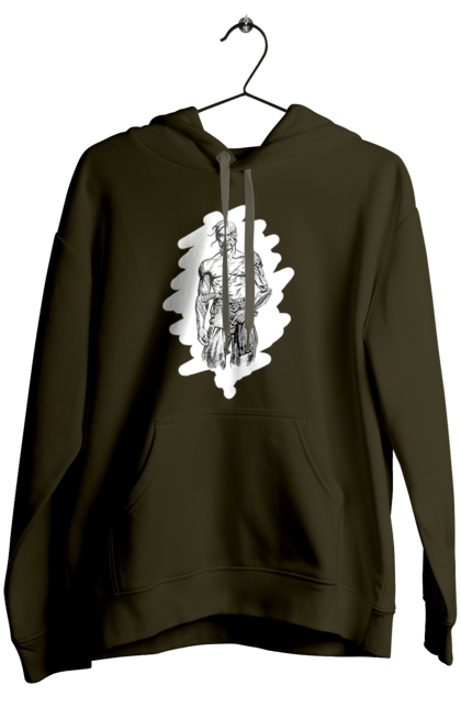 Women`s hoodie with prints Cyborgs of ukraine. Cossack, cyborg, forelock, patriot, pistol, ukrainian, vusa, zbroya. 2070702