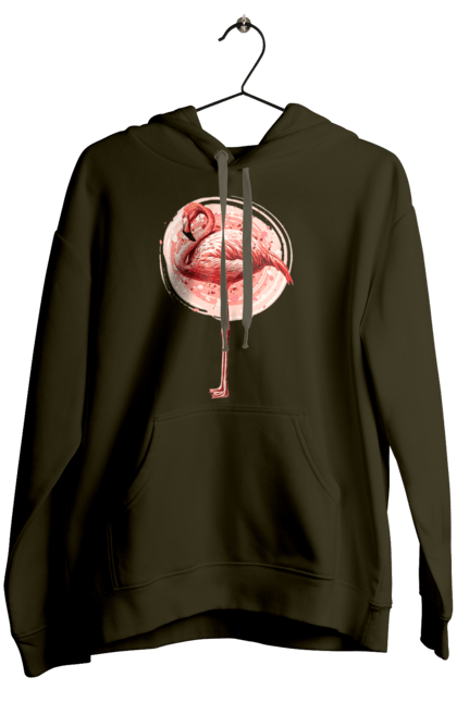 Жіноче худі з принтом "Фламінго Арт". Рожеве фламінго, тварина, фламінго. 2070702