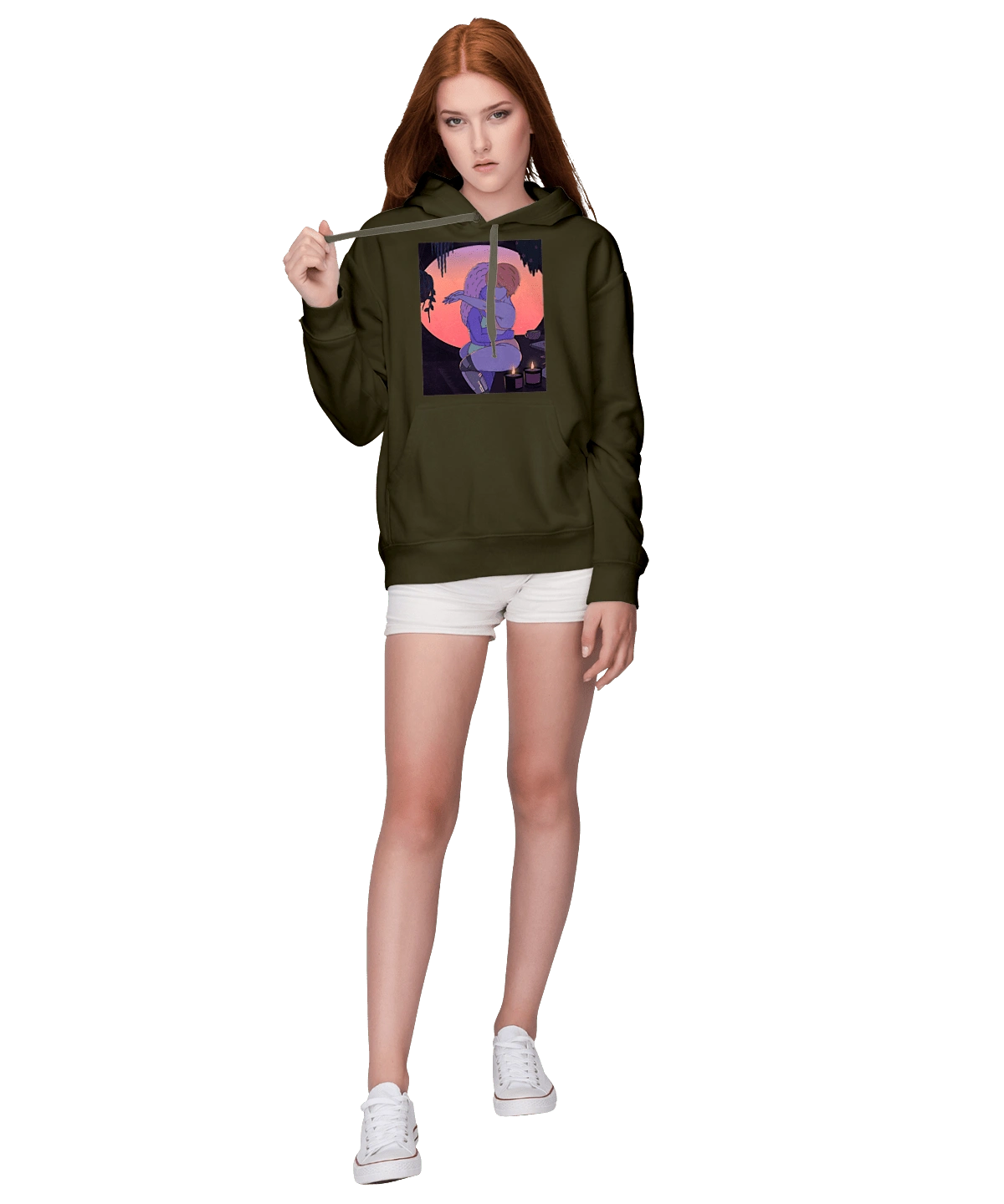 Purple Girls Hugging