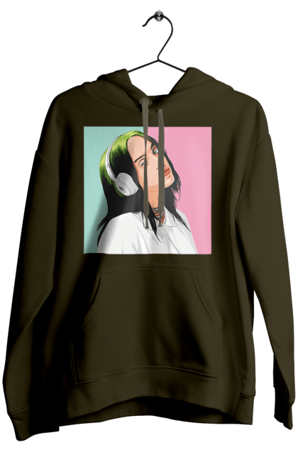 Жіноче худі з принтом "Billie Eilish". Активістка, біллі айліш, мизукант, права, співачка, тварини. 2070702