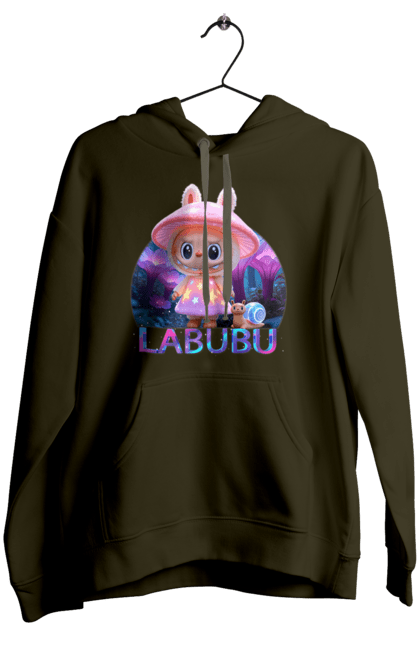 Жіноче худі з принтом "Лабубу". Брелок лабубу, іграшка лабубу, лабубу, лабубу кока кола, лялька лабубу, мерч лабубу, мила, рожева лабубу, смішна лабубу. 2070702