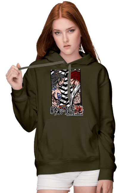 Women's hoodie with prints Record of Ragnarok Thor vs Lu Bu. Anime, comics, lu bu, manga, netflix, record of ragnarok, thor. 2070702