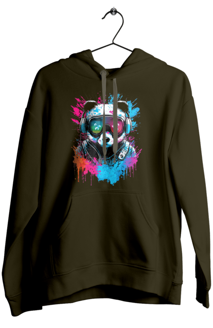 Жіноче худі з принтом "Панда в VR шолом". Віртуальна реальність, гік, панда, персонаж, шолом. 2070702