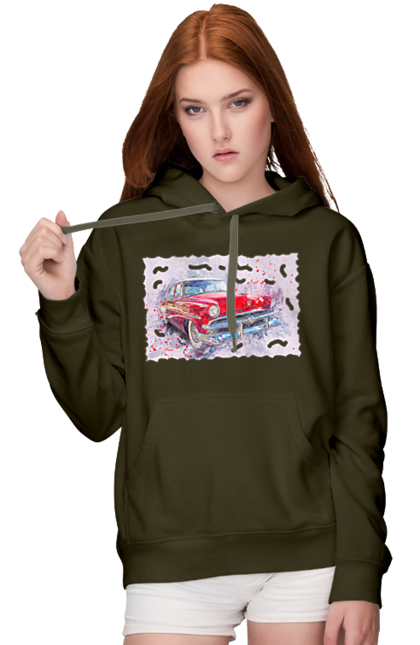 Women`s hoodie with prints Car gas. Car, car gas, gas, road, victory, wheel. 2070702