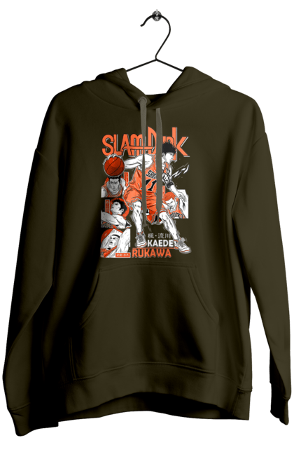 Women's hoodie with prints Slam Dunk Kaede Rukawa. Anime, basketball, comedy, kaede rukawa, manga, school, shonen, slam dunk, sports anime. 2070702